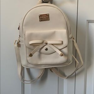 Cream mini backpack